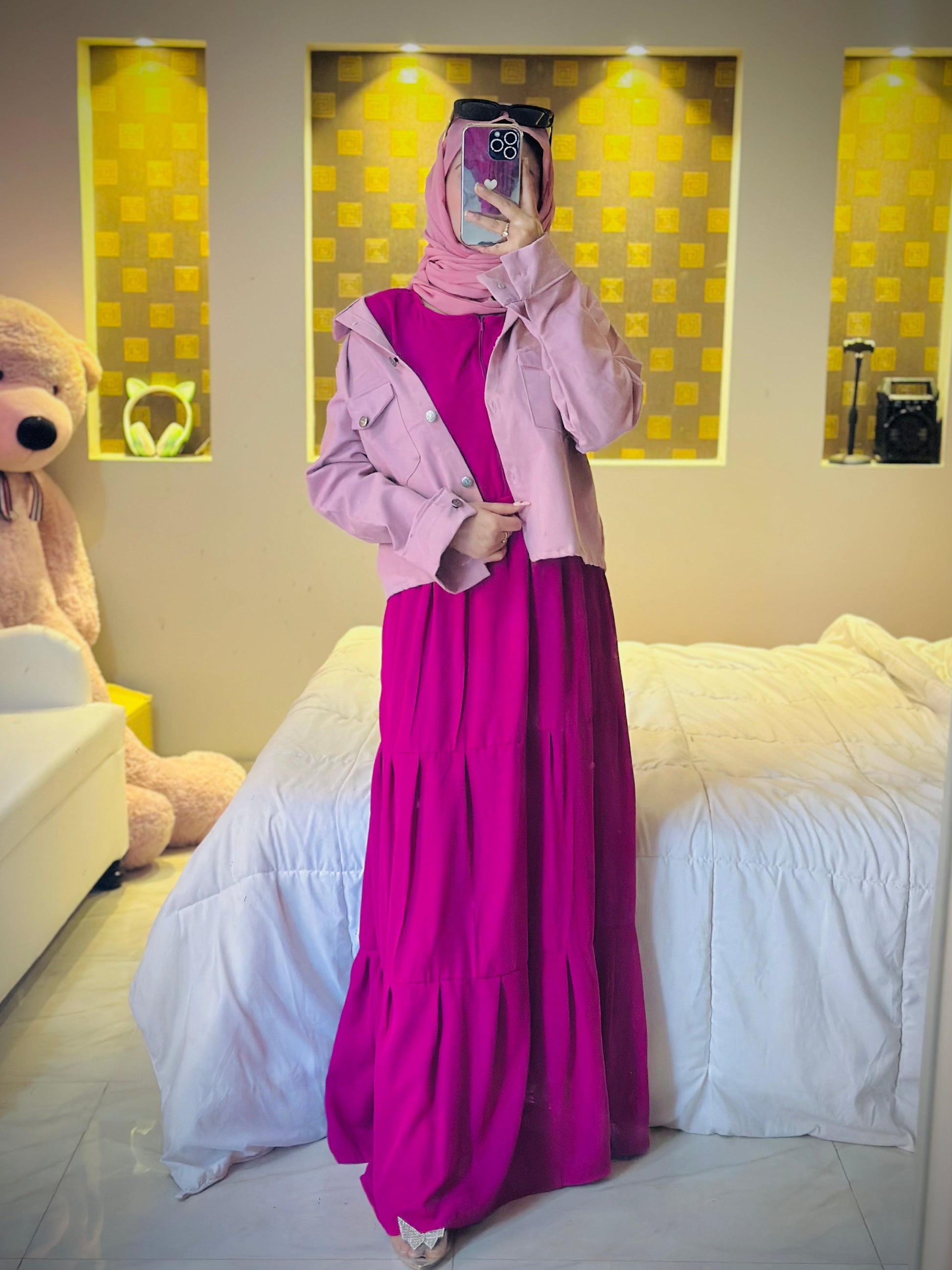 Frock+Jacket Duo- Pink the-stylefits
