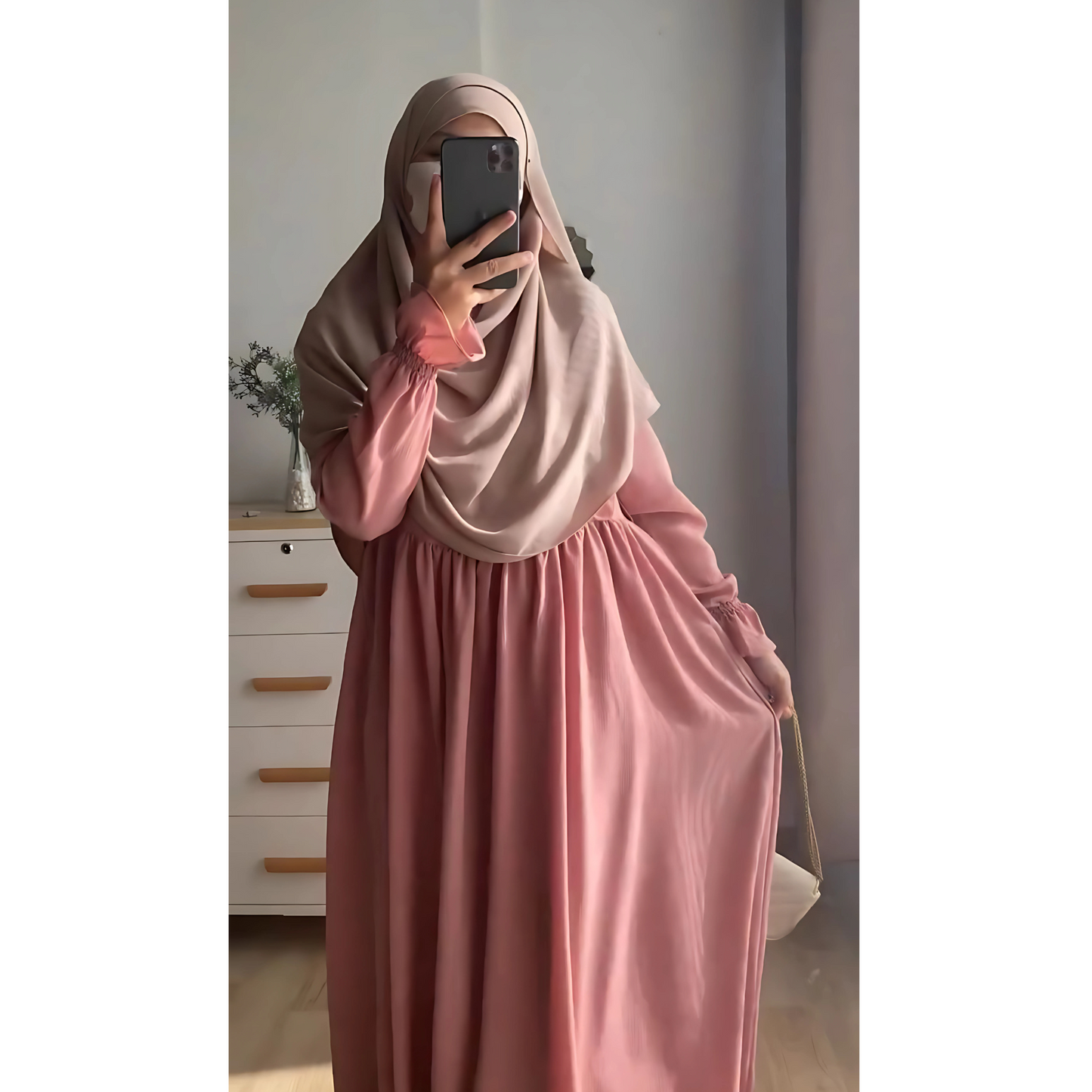Elegant Abaya – VINCY Frilled Long Dress Design-sixtyoneshop