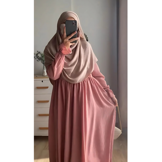 Elegant Abaya – VINCY Frilled Long Dress Design-sixtyoneshop