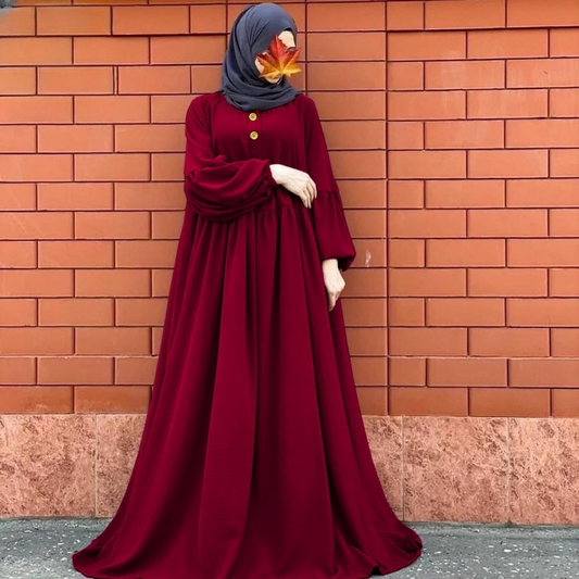 Women’s Stylish 3 Button Pantex Abaya | Nida Fabric Summer Abaya