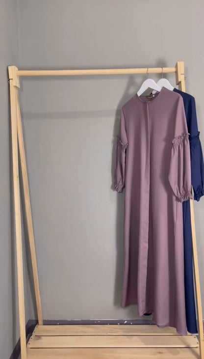Emira - Puffed Sleeve Abaya the-stylefits