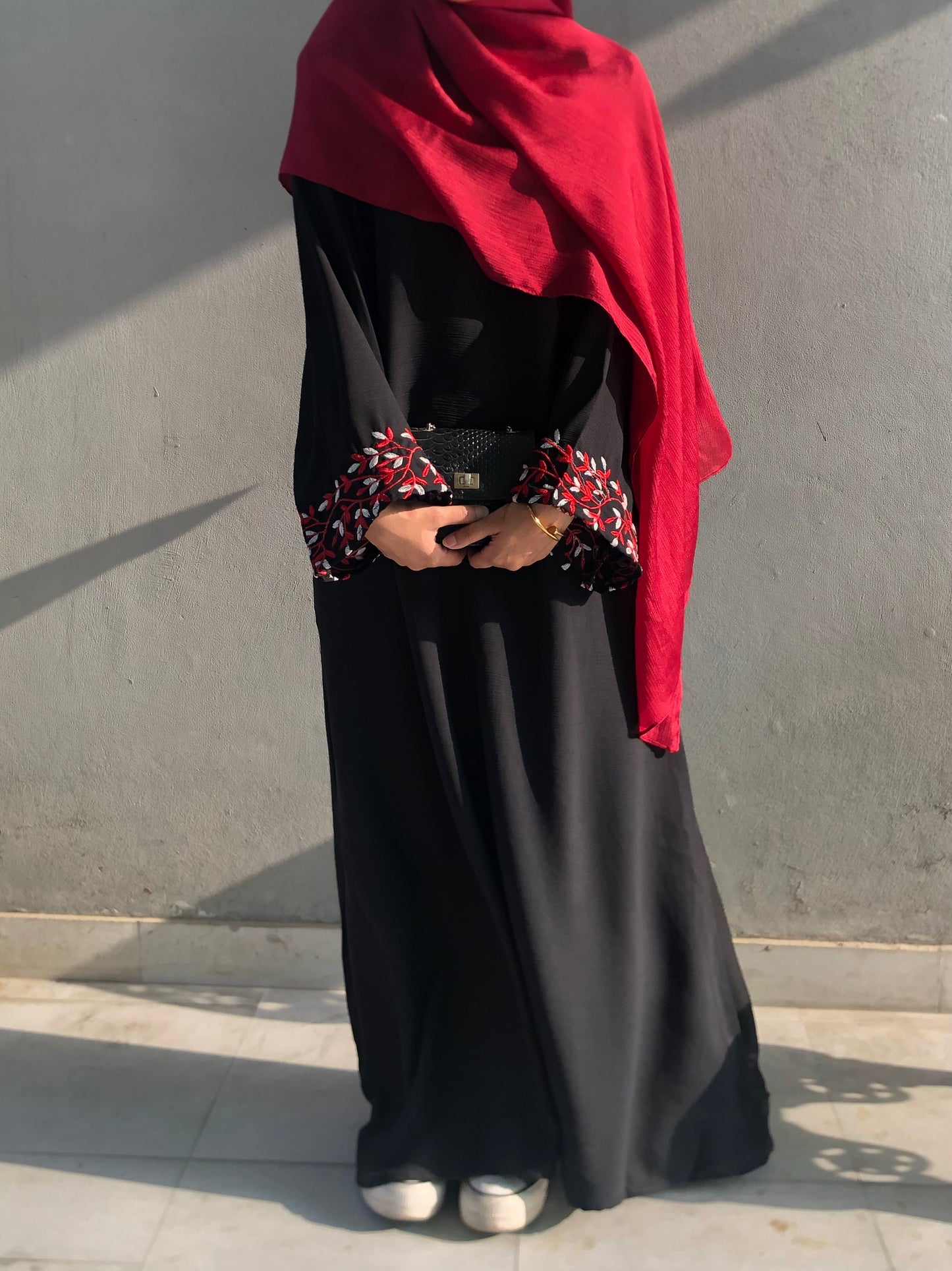 ORCHID - Embroidered Abaya the-stylefits