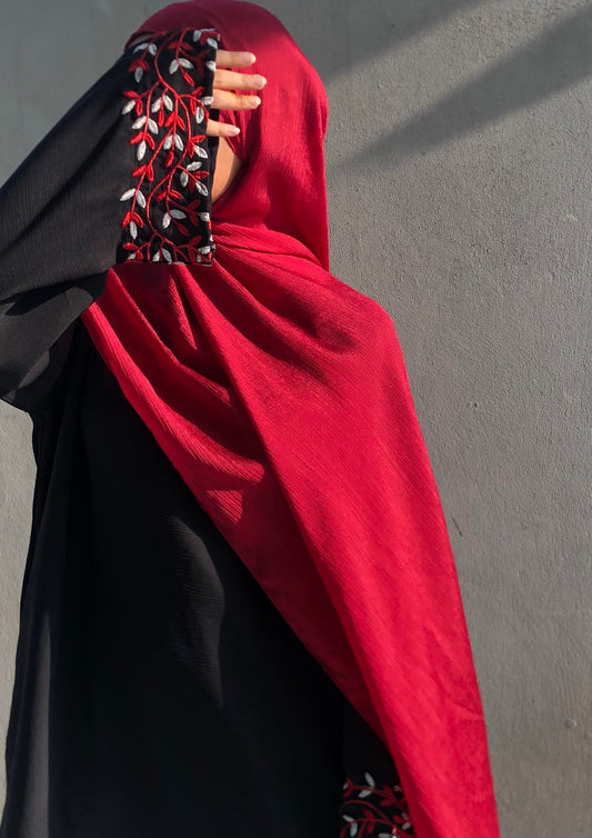 ORCHID - Embroidered Abaya the-stylefits