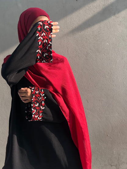 ORCHID - Embroidered Abaya the-stylefits