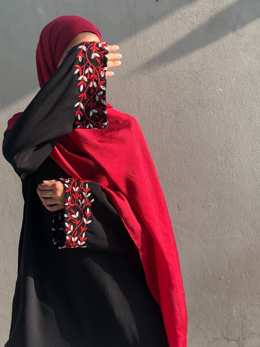ORCHID - Embroidered Abaya the-stylefits