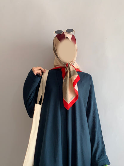 Everyday Front Open Abaya - Teal the-stylefits