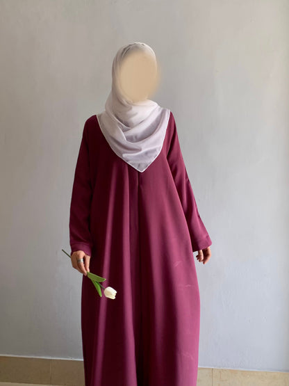Everyday Front Open Abaya - Vine the-stylefits