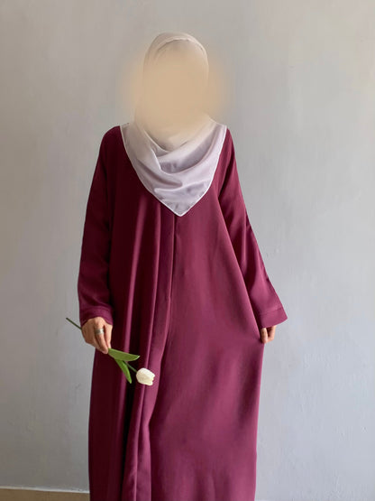 Everyday Front Open Abaya - Vine the-stylefits