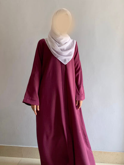 Everyday Front Open Abaya - Vine the-stylefits
