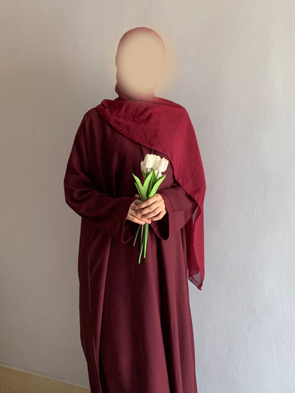 Everyday Front Open Abaya - Vine the-stylefits