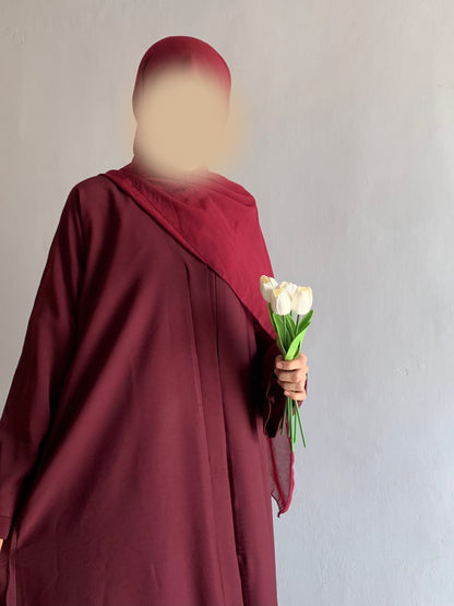 Everyday Front Open Abaya - Vine the-stylefits