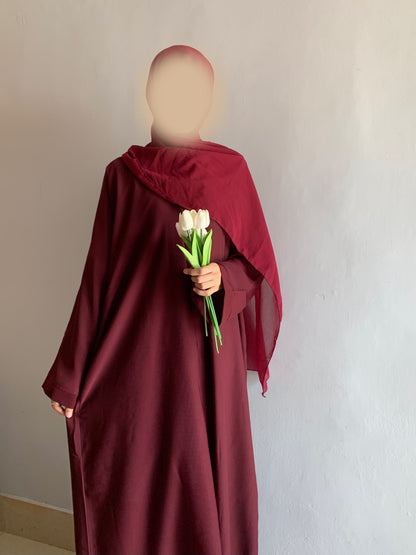 Everyday Front Open Abaya - Vine the-stylefits