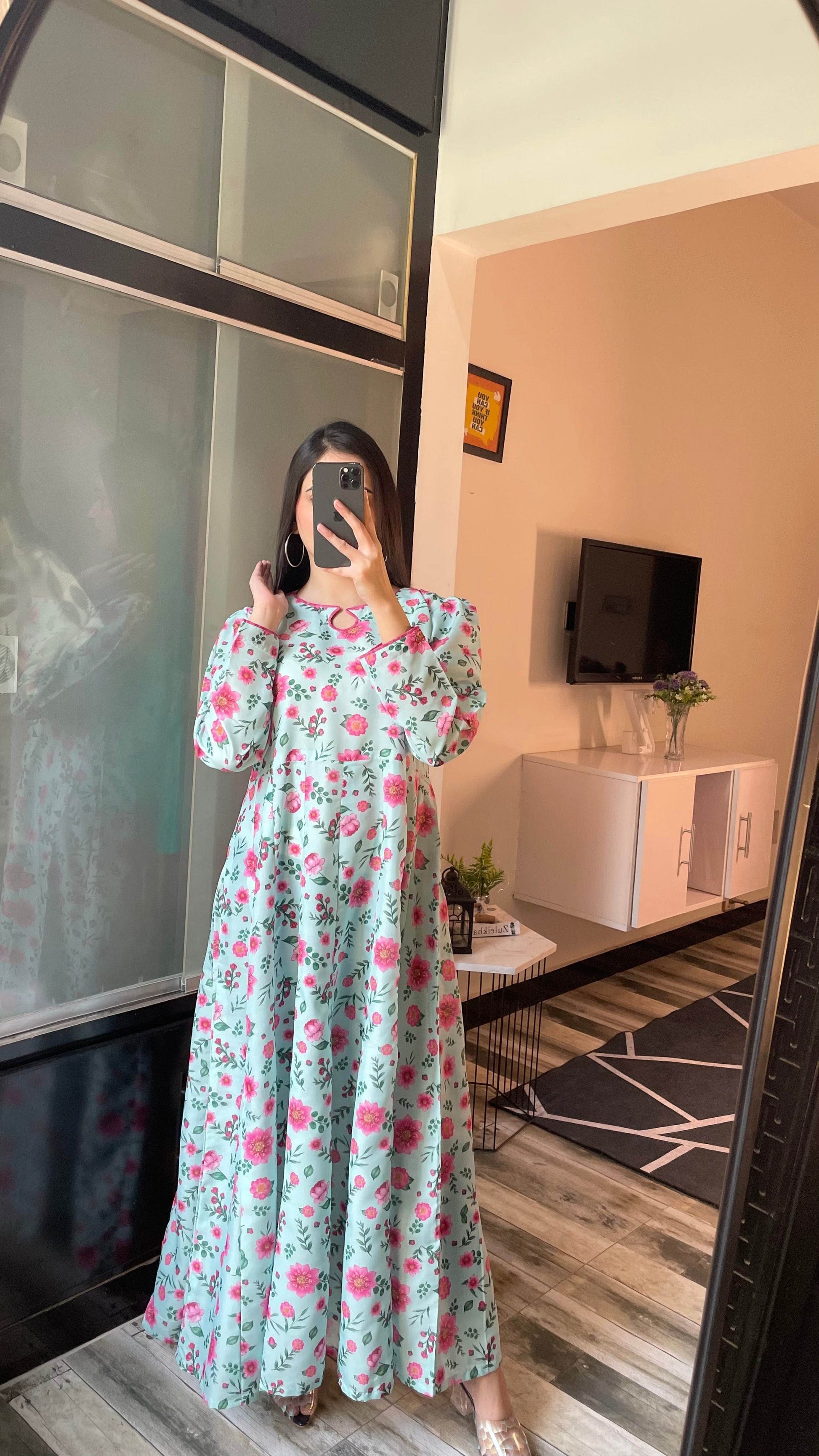 Azure - Long A-line Dress - SixtyOneShop