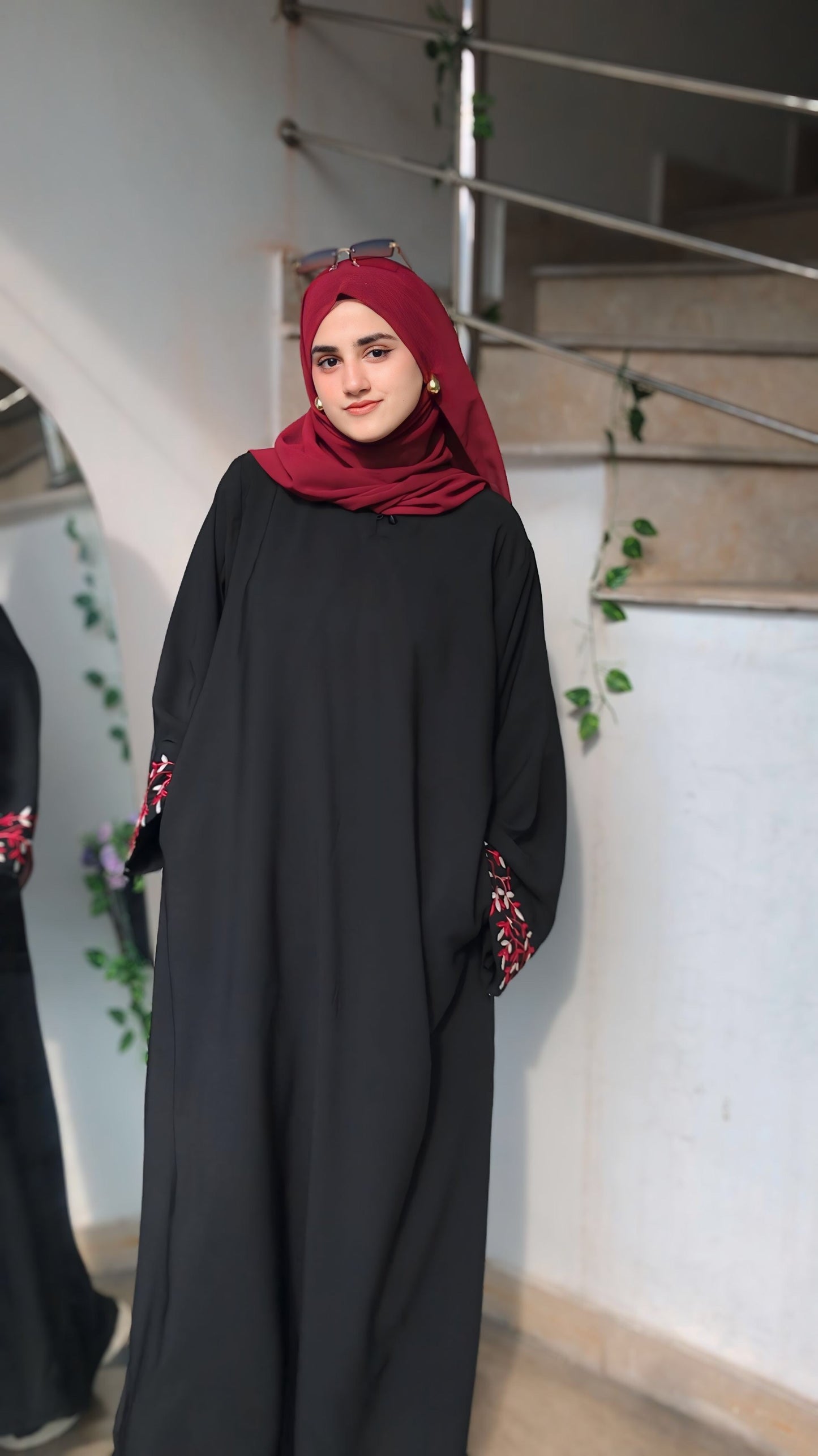 ORCHID - Embroidered Abaya the-stylefits