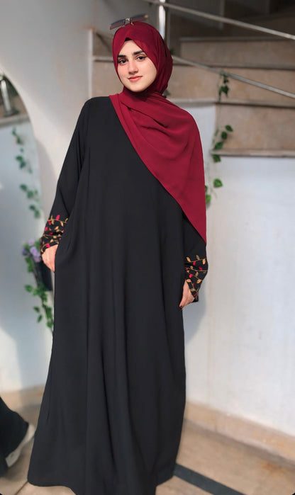 Tulip - Embroidered Abaya the-stylefits