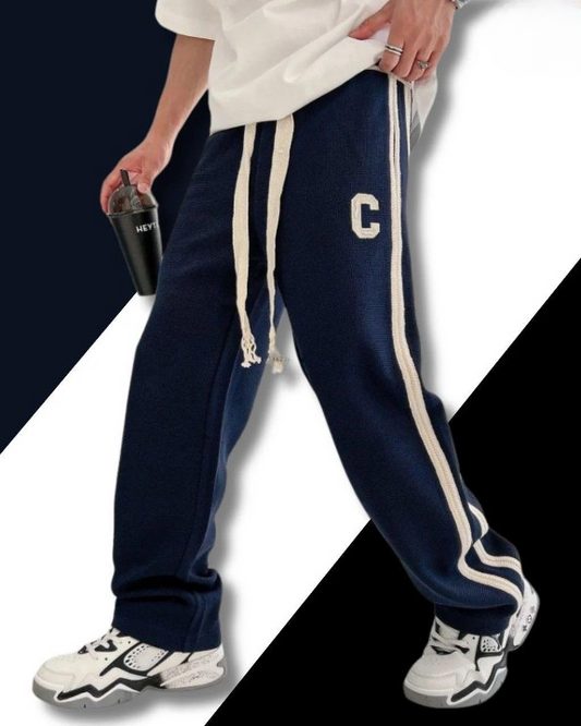 Unisex Jogger Pants with Side Stripe & "C" Logo – Streetwear Style