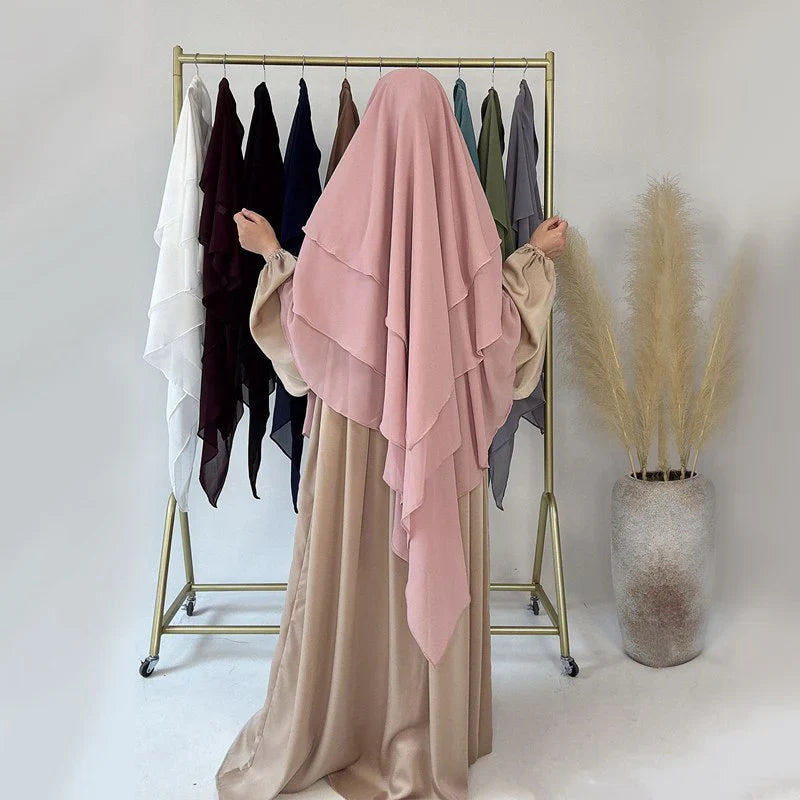 3 Layer Butterfly Khimar + Niqab Set