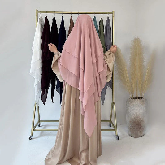 3 Layer Butterfly Khimar + Niqab Set