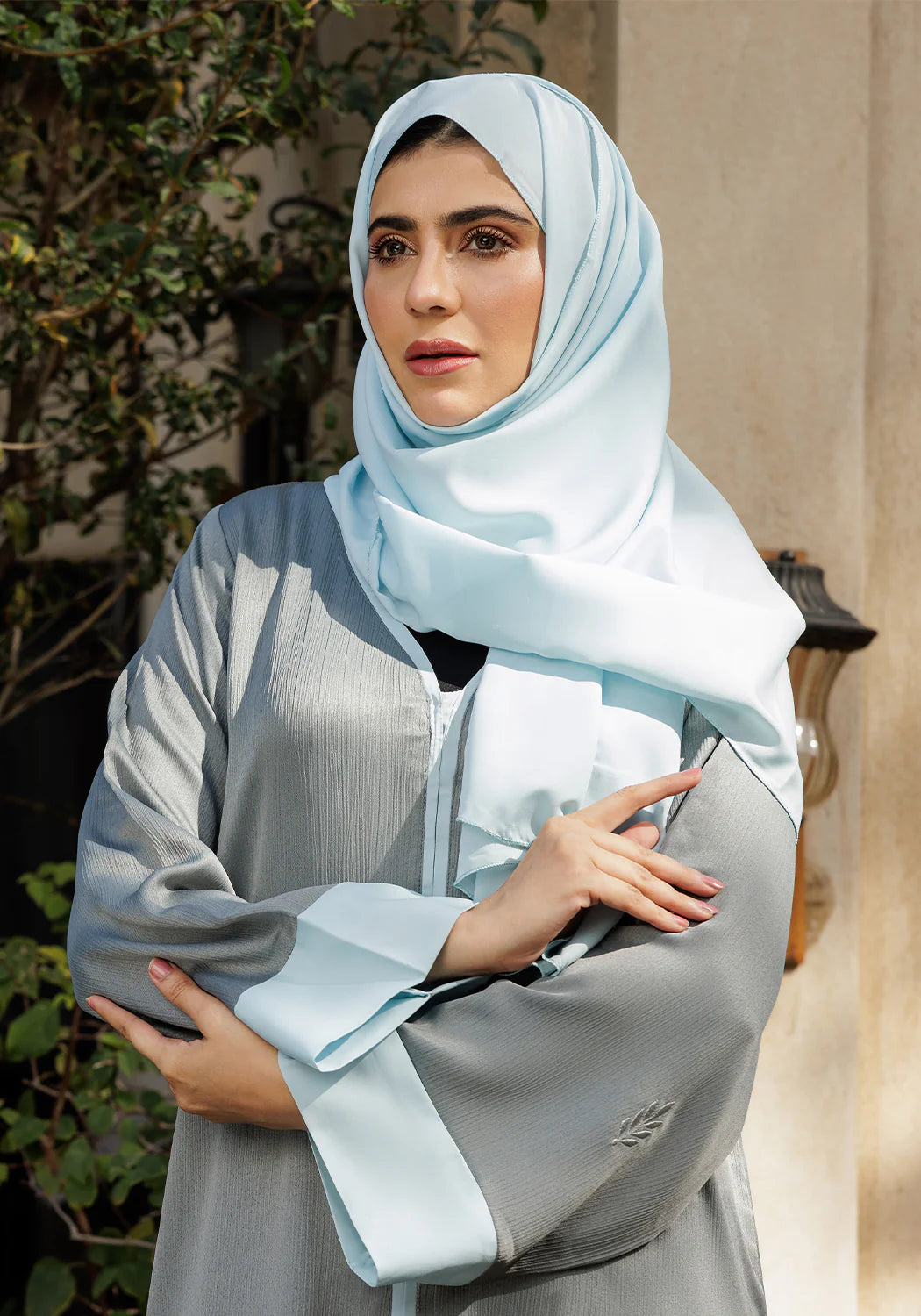 Mistline Luxe Abaya – Skyline | Button-Down Modest Abaya | Gulf Fashion