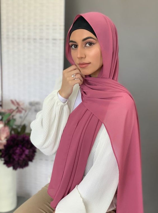 Essential Chiffon Hijab - Mulberry the-stylefits