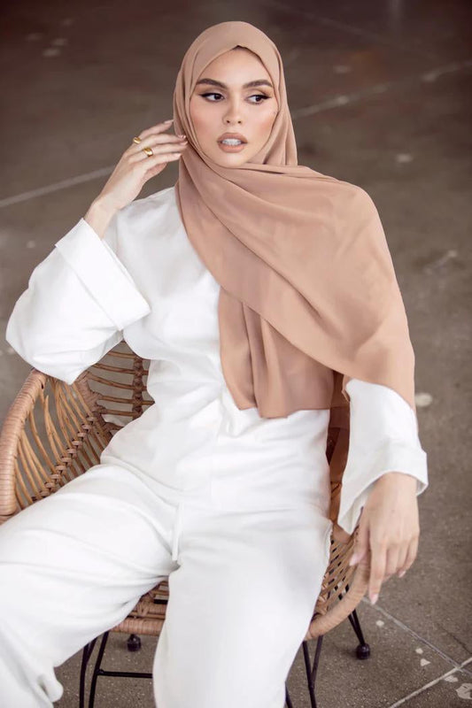 Essential Chiffon Hijab - Natural the-stylefits