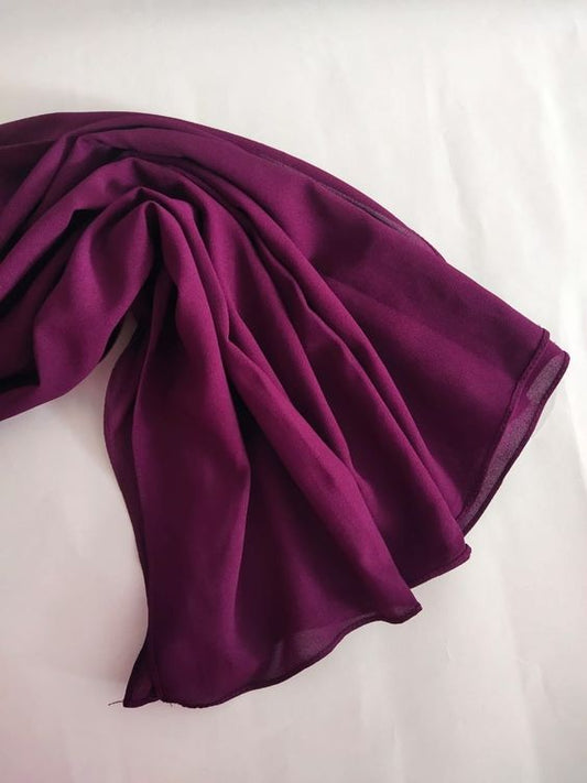 Essential Chiffon Hijab - Plum the-stylefits