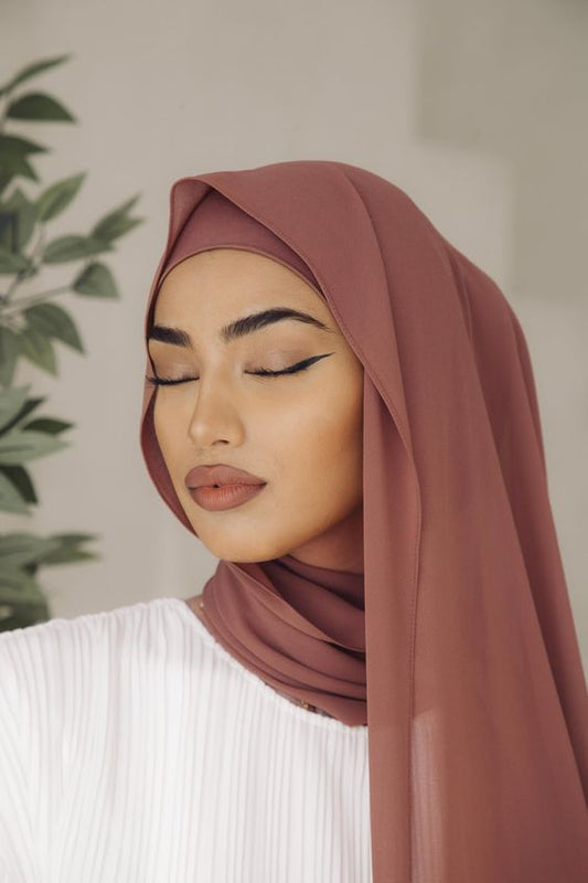 Essential Chiffon Hijab - Raisin the-stylefits