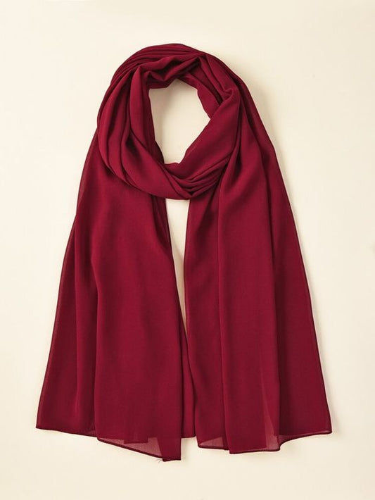 Essential Chiffon Hijab - Red the-stylefits