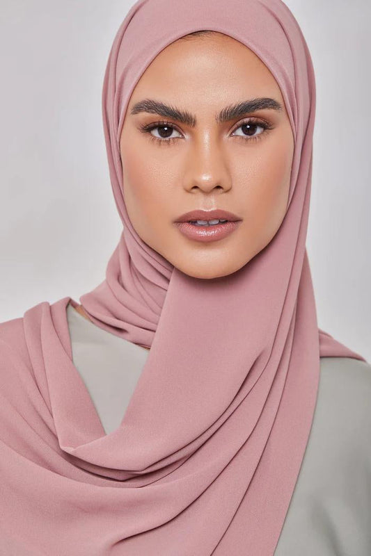 Essential Chiffon Hijab - Rose Nude the-stylefits