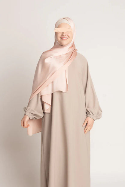 Premium Crinkle Silk Hijab - Rosewater the-stylefits