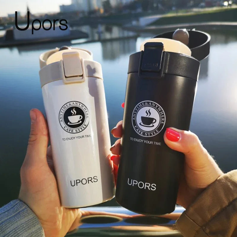 Stainless Steel Travel Coffee Mug – Leak-Proof Vacuum Insulated Thermos (380ml)
