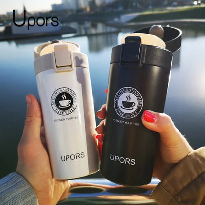 Stainless Steel Travel Coffee Mug – Leak-Proof Vacuum Insulated Thermos (380ml)