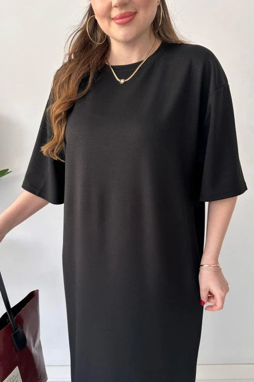 Women’s Oversized Long T-Shirt Dress – Summer Casual Modest Wear