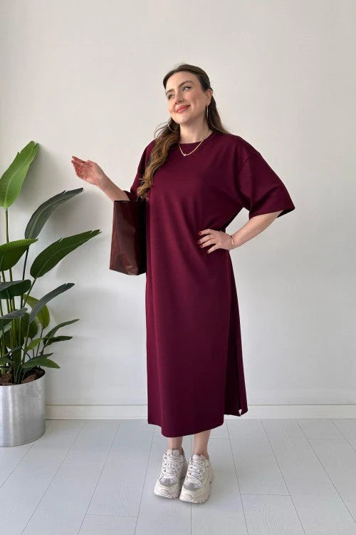 Women’s Oversized Long T-Shirt Dress – Summer Casual Modest Wear