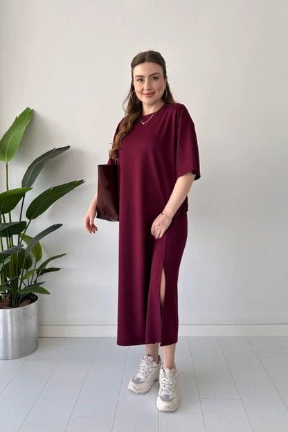 Women’s Oversized Long T-Shirt Dress – Summer Casual Modest Wear