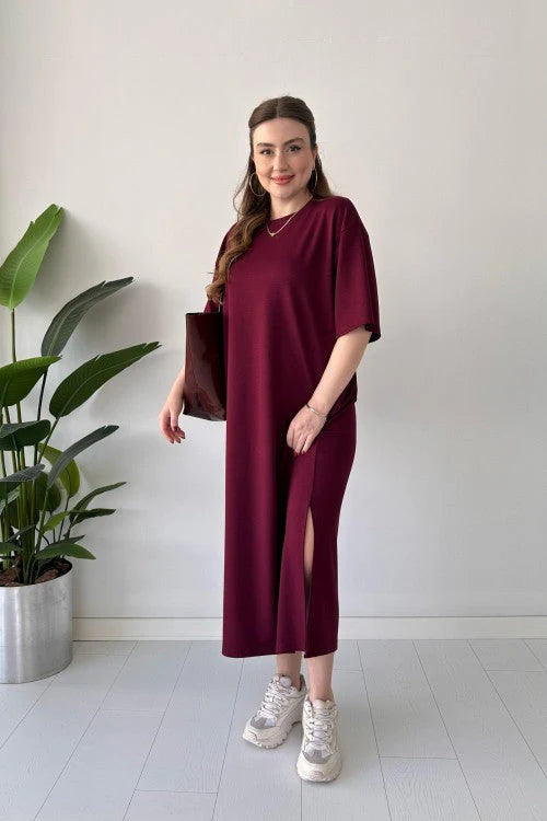 Women’s Oversized Long T-Shirt Dress – Summer Casual Modest Wear