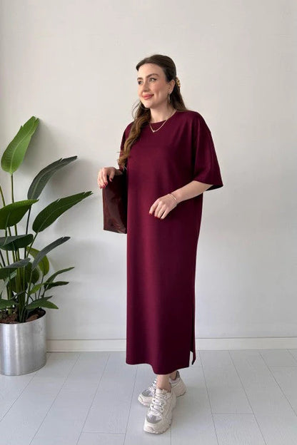 Women’s Oversized Long T-Shirt Dress – Summer Casual Modest Wear