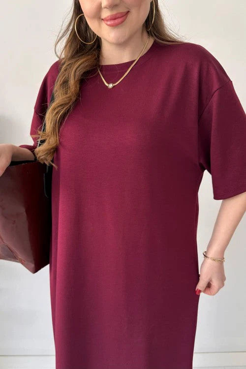 Women’s Oversized Long T-Shirt Dress – Summer Casual Modest Wear