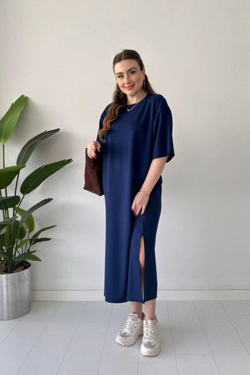 Women’s Oversized Long T-Shirt Dress – Summer Casual Modest Wear