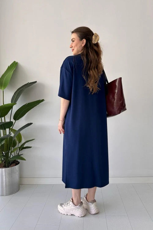 Women’s Oversized Long T-Shirt Dress – Summer Casual Modest Wear