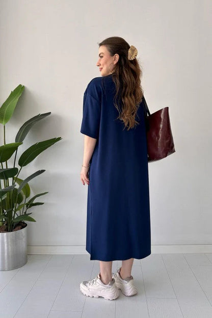 Women’s Oversized Long T-Shirt Dress – Summer Casual Modest Wear