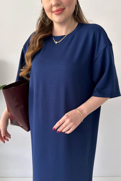 Women’s Oversized Long T-Shirt Dress – Summer Casual Modest Wear
