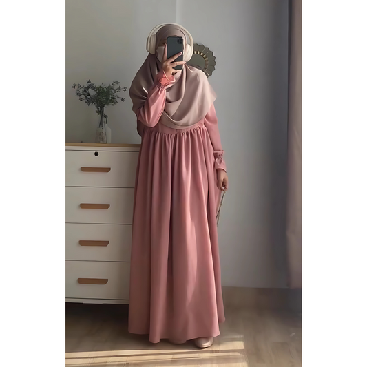 Elegant abaya styled with hijab for special occasions-sixtyoneshop