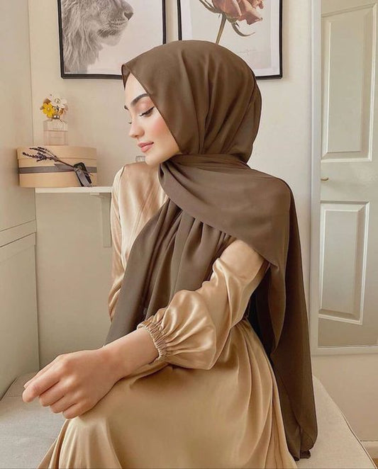 Essential Chiffon Hijab - Warm Tan the-stylefits