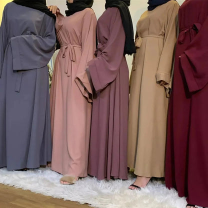 Elegant Belted Abaya – Modest Maxi Dress SixtyOneShop