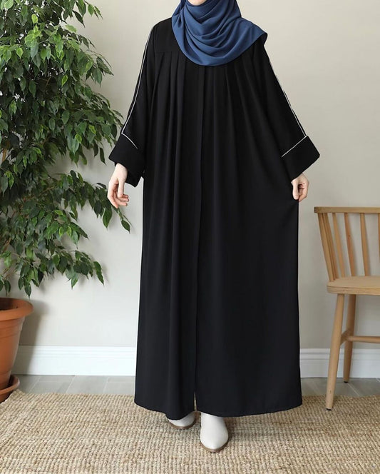 Sable - Front Pleated Abaya the-stylefits