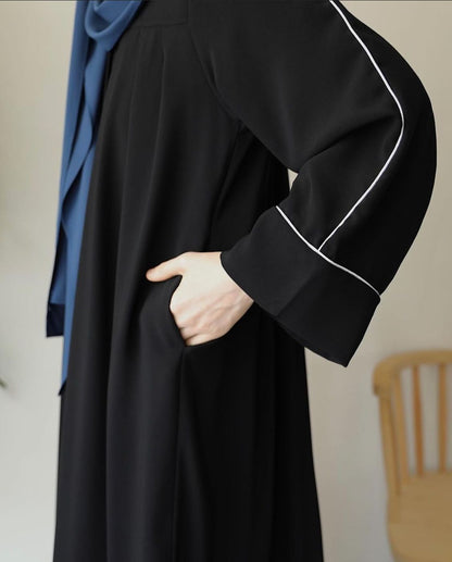 Sable - Front Pleated Abaya the-stylefits