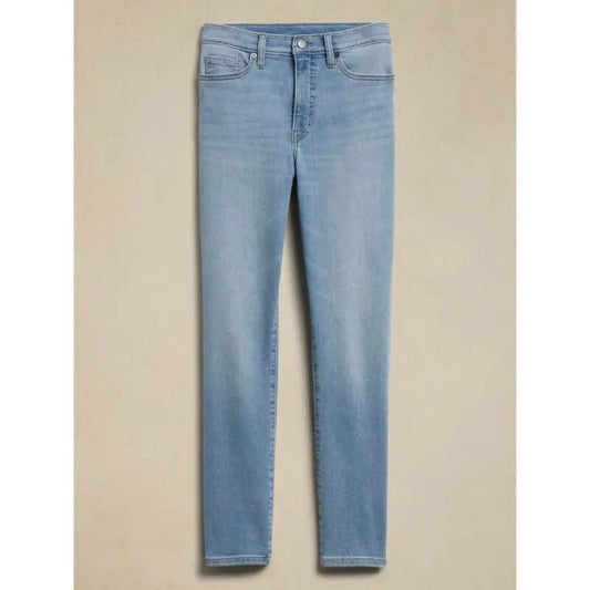 Women's Classic Blue Denim Pants - Stylish & Comfortable Fit