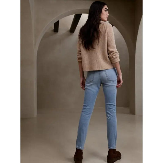 Women's Classic Blue Denim Pants - Stylish & Comfortable Fit