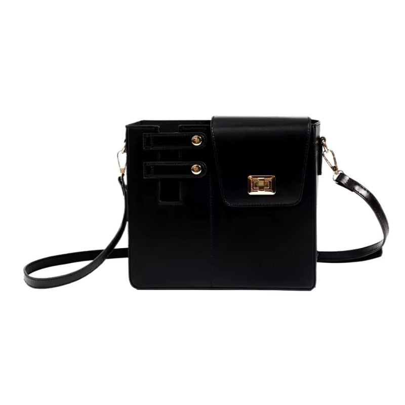 Leather Crossbody Bag with Cup Holder / Tumbler Compartment